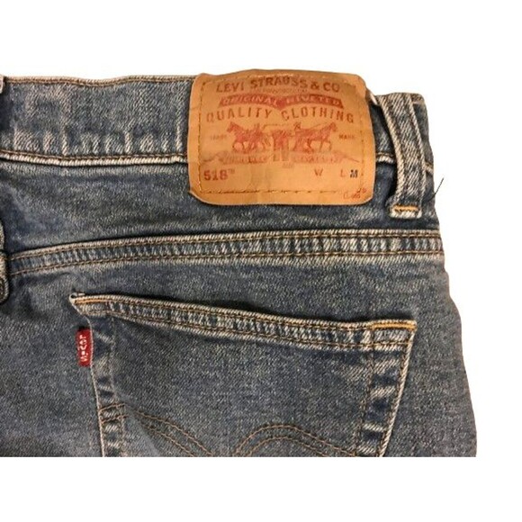 Women's 34x31 Jeans Levi's 518 Blue Superlow Stretch Bootcut - Picture 3 of 4